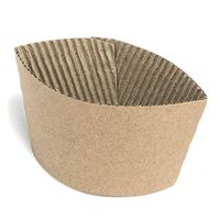 [500 Count] Disposable Corrugated Hot Cup Sleeves Java Jackets - for 12-20 Ounce Coffee Cups