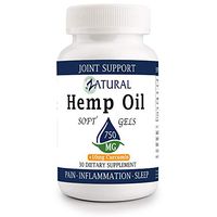 Hemp Oil Softgel + Curcumin - Hemp Seed Oil Softgel for Pain Relief - Joint Pain - Swelling (30 Softgel 750mg + Curcumin)