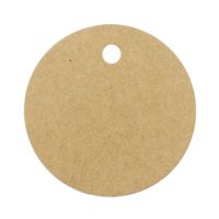 Wrapables 50 Gift Tags/Kraft Hang Tags with Free Cut Strings for Gifts, Crafts & Price Tags - Circle