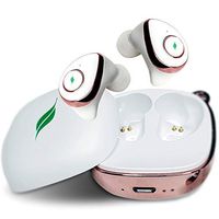 Jungle Trees TWS True Wireless Earbuds Memory Foam Tips Included | Deep Bass Headphone 5.0 Bluetooth Earpiece Microphone Sweat Proof Charging Case 18 HR Playtime | Noise Cancellation (Pink)