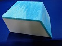 Firm Poly Foam Angled Leg Wedge/Elevating Leg Rest Pillow with Gel Memory Topper and Velour Terry Cover 26" x 20" x 10"