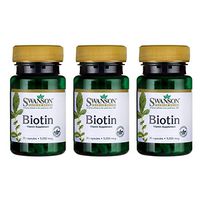 Swanson Biotin 5Vitamin 000 mcg 30 Capsules (3 Pack)