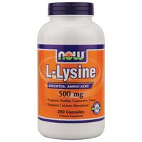 Now Foods L-Lysine 500 mg - 250 Caps 2 Pack