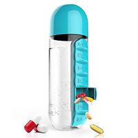 Dongtu 600mL Water Bottle With Daily Pill Box Organizer Drinking Bottles Water Bottles