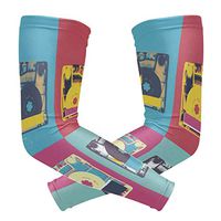 LEVEIS Retro Audio Tapes Arm Sleeves UV Protection for Men Women Sunblock Protective Gloves Running Golf Cycling Driving Long Arm Cover 1 Pair