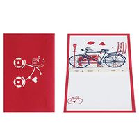 3D Greeting Card Bicycle Greeting Cards Valentine Lover Happy Birthday Anniversary Gift