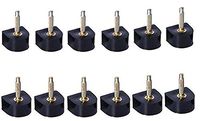 6Pairs U Shaped High Heel Non-Slip Tip Cap Shoe Repair Protectors Replacement Dowels Pads Cups High Heel Reduce Noise Set (Each 2Pairs for 8mm/9mm/10mm) Black