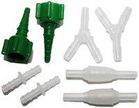 8-Pack Oxygen Connectors (2 Straight, 2 Swivel, 2 Y, and 2 Swivel Nipple (Christmas Tree)) for O2 Tubing