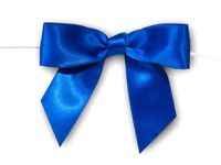 6ct. Pre-Tied Royal Blue 3" Satin Gift Bows Wire Ties Ready-to-Use 7/8" Ribbon nfLG -1363