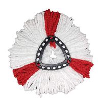 Microfiber Spin Mop Replacement Pads, Refills Easy Cleaning Mop Head with Excellent Adsorption for Wet & Dry Use (Red, 1 Pack)