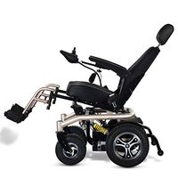 ZXOIHH Intelligent Electric Wheelchair, Electromagnetic Brake Carbon Steel Frame, Four-Wheeled Scooter for The Elderly/Disabled