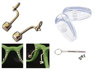 AM Landen Eyeglass Nose Pad Arm with Soft Cushion Nose Pads Repair Replacement Kit (Type D-b)