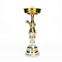 Wholesale Russian Stainless Steel mazaya Chicha shesha Lounge Furniture Gold Glass Shisha Hookah
