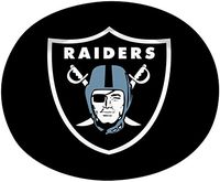 Creative Converting Officially Licensed NFL Oval Paper Platters, 8-Count, Oakland Raiders