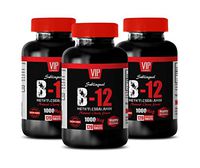Mood and Stress Supplement - B12 METHYLCOBALAMIN 1000 MCG - b12 Vitamin Natural Energy - 3 Bottles 360 Fast Dissolve Tablets