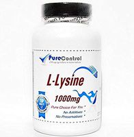 L-Lysine 1000mg // 100 Capsules // Pure // by PureControl Supplements