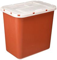 Medline Biohazard Multipurpose Sharps Containers, Red, 8.000