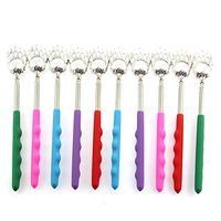 10 Pieces Back Scratchers Telescopic Bear Claw Back Itching Scratcher Scalp Hand Massager Tool with Wave Handles(Random Color) (10)