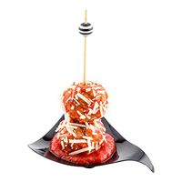 Shooting Star 3-inch Black Plastic Appetizer Plate: Perfect for Cocktail Parties and Catering Events - Disposable and Eco-Friendly Party Plates - 100-CT