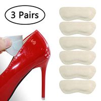 ENERFOOT Leather High Heel Pads for Shoes Too Big, Heel Grips Pads Liners Shoe Pads for Loose Shoes, High Heel Inserts for Women Anti Slip, High Heel Insoles,3 Pairs(Thicker,0.35IN)