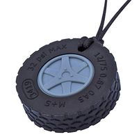 Munchables Chewable Military Dog Tags - Sensory Chew Necklace for Boys (Tire)