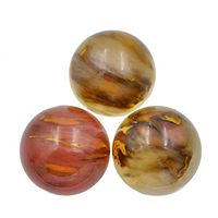 AD Beads Natural Gemstone Harmony Round Ball Crystal Healing Sphere Massage Rock 20~50mm (01 Volcano Cherry Quartz, 30mm)