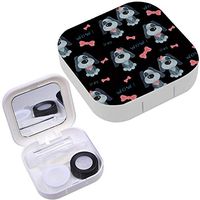 Portable Contact Lens Case Box Travel Kit Mirror + Bottle + Tweezers Container Holder [ Christmas Years Design ]