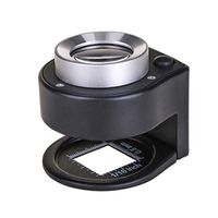 Susada Magnification 30X Optical Glass Lens 6 LED Full Metal Folding Linen Tester Loupe Magnifying Glass Thread Counter Magnifier