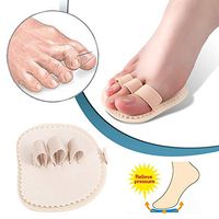 Toe Splint & Straightener Adjustable Loop Toe Correctors Brace Cushion Metatarsal Pads (3 Loops, Right Foot)