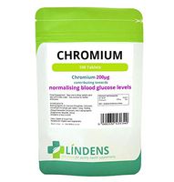 Lindens Chromium Picolinate 200mcg 200 Tablets Double Pack Quality Supplement