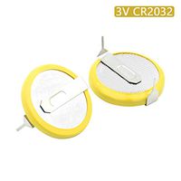 Battery CR2032 3V 2 Tabs Coin Cell for Main Board Toy Electronic Scale 2Pcs