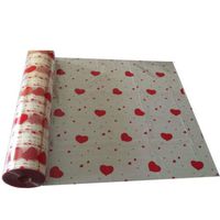 Cutdek 30" x 1500' Heart Cellophane Rolls Valentine Gift Basket Bouquet Flower Shop