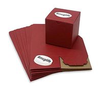 Premium Gift Boxes - Set of Ten 4x4x4" Boxes Includes Custom MugLife Stickers. Small Gift Boxes for Coffee Mugs, Candy, Cookies, Cupcakes and More. (Red, Blank)
