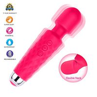 Upgraded Powerful Wand Massager for Women Men, 20 Magic Vibration Modes, Electric Handheld Rechargeable Waterproof Cordless Mute Personal Massager for Neck Shoulder Back Body - Best Gift (Pink)