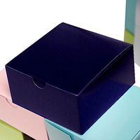 Tableclothsfactory 4x4x2 Navy Blue Cake Box-100 Boxes