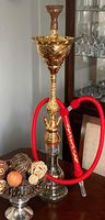 Khalil Mamoon KM Hookah 33" Hookah Chiller Authentic (Gold)