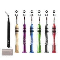 Shallho Eyeglass Repair Tool Kit Flathead Phillips Precision Magnetic Screwdriver Set and Curved Tweezer for Eyeglass Sunglass Spectacles Watch Electronics Computer Repair Tool Kit 8Pcs