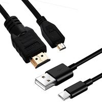 SIKAMI Micro HDMI Video Cable and USB Type C Charging Cable for GoPro HERO7 Black HERO6 Black HERO5 HERO2018