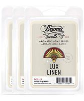 3 Packs of Beamer Candle Co. Aromatic Home Series Wax Drops, 6-Count Pack - Lux Linen Scent + Beamer Smoke Sticker