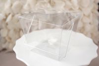 Asian Style Small Take Out Favor Box (12 Count)- Clear