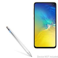 Samsung Galaxy S10e Stylus Pen, BoxWave [AccuPoint Active Stylus] Electronic Stylus with Ultra Fine Tip for Samsung Galaxy S10e - Metallic Silver