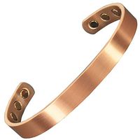 Holistic Magnets Magnetic Bracelet Mens Womens Copper Bracelet for Arthritis Pain Relief Natural Magnetic Therapy Solid Copper Cuff (CSL)-Classic (M: Wrist 6.5-7.5 inch)