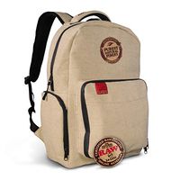 RAW X Rolling Papers Burlap Backpack - Smell Proof 6 Layer Design with Lockable Silicone Gasketed Double Zippers