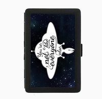 You're Not Like Everyone Else Space Ship UFO Black Cigarette Case Holder Wallet RFID-blocking