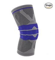 Knee Compression Sleeve Support for Sports - Silica Gel Anti-Collision Knee Pads 3D Knitting Technology High Elastic Soft L