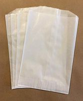 JJHP - 100 Flat Glassine Bags - Not Wax - 4 1/2" x 6 3/4" - Medium - FDA Compliant for Crafts and Treats (4.5 x 6.75 White)
