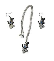 Porter Gallery USA Frozen Snowman Olaf 16" Necklace & Earrings, Gift Boxed