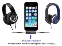 KOKKIA iAmplifier + Splitter : Tiny Portable Headphone Amplifier+Splitter, with Remote Control & Microphone pass-through, for iPhones/iPads/iPods, Android/Windows/Samsung SmartPhones/Tablets/PCs, etc