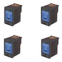 Generic Remanufactured Ink Cartridge Replacement for HP C9351A ( Black , 4-Pack )
