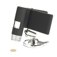 Levenhuk DTX 500 Mobi Portable Digital USB Microscope (20-500x) with LCD Display for Observations of Any Surfaces, Both at Home and Outside